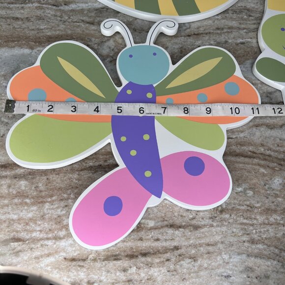 Kids Line Whirligig Jenny Faw Wall Hanging Decor Lot Turtle Butterfly Bee - Picture 7 of 13
